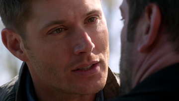 Dean is enjoying having the upper hand with Crowley. Dean is enjoying having the upper hand with Crowley.